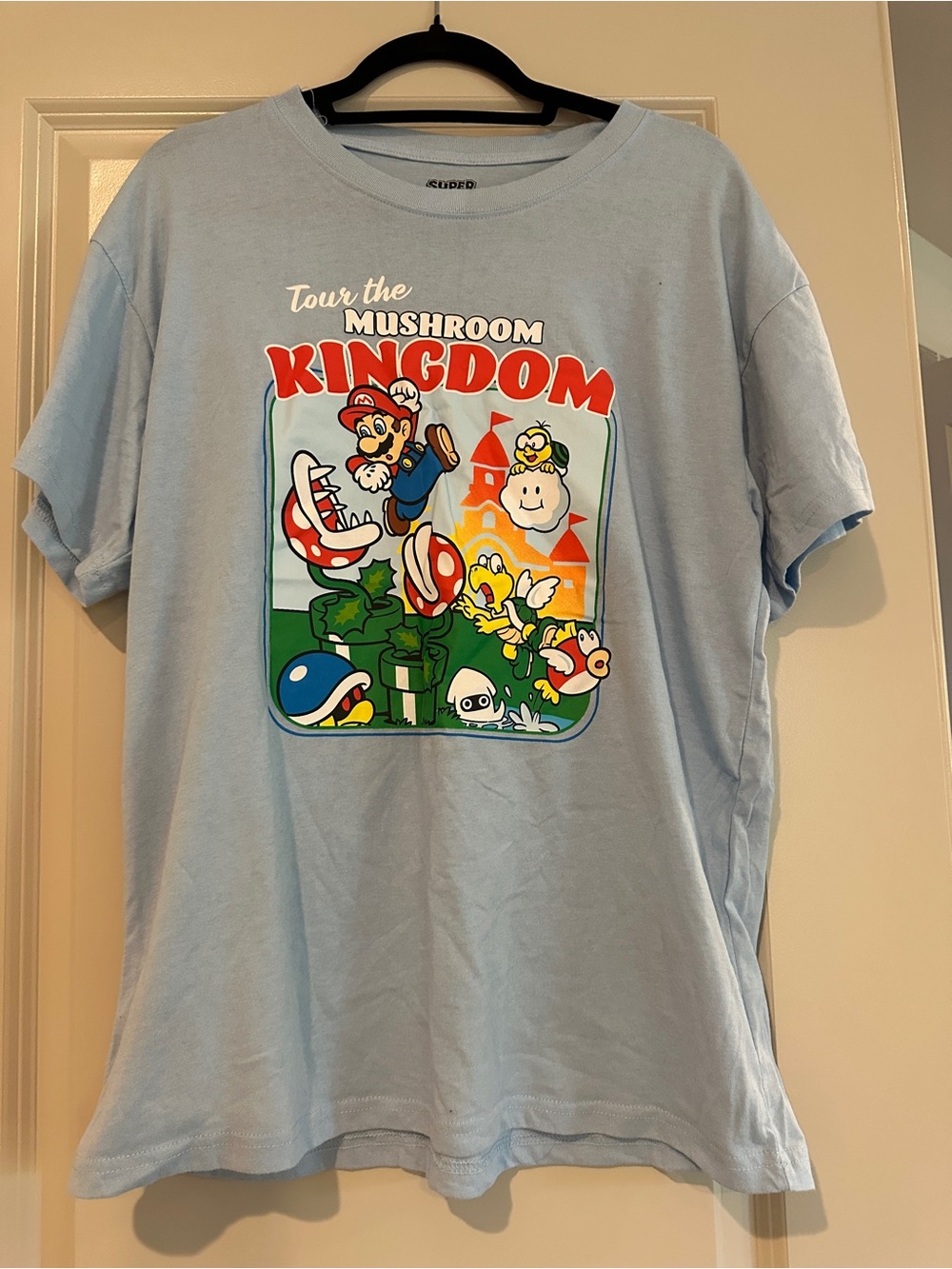 Men’s Mushroom Kingdom Graphic Tee - Light Blue